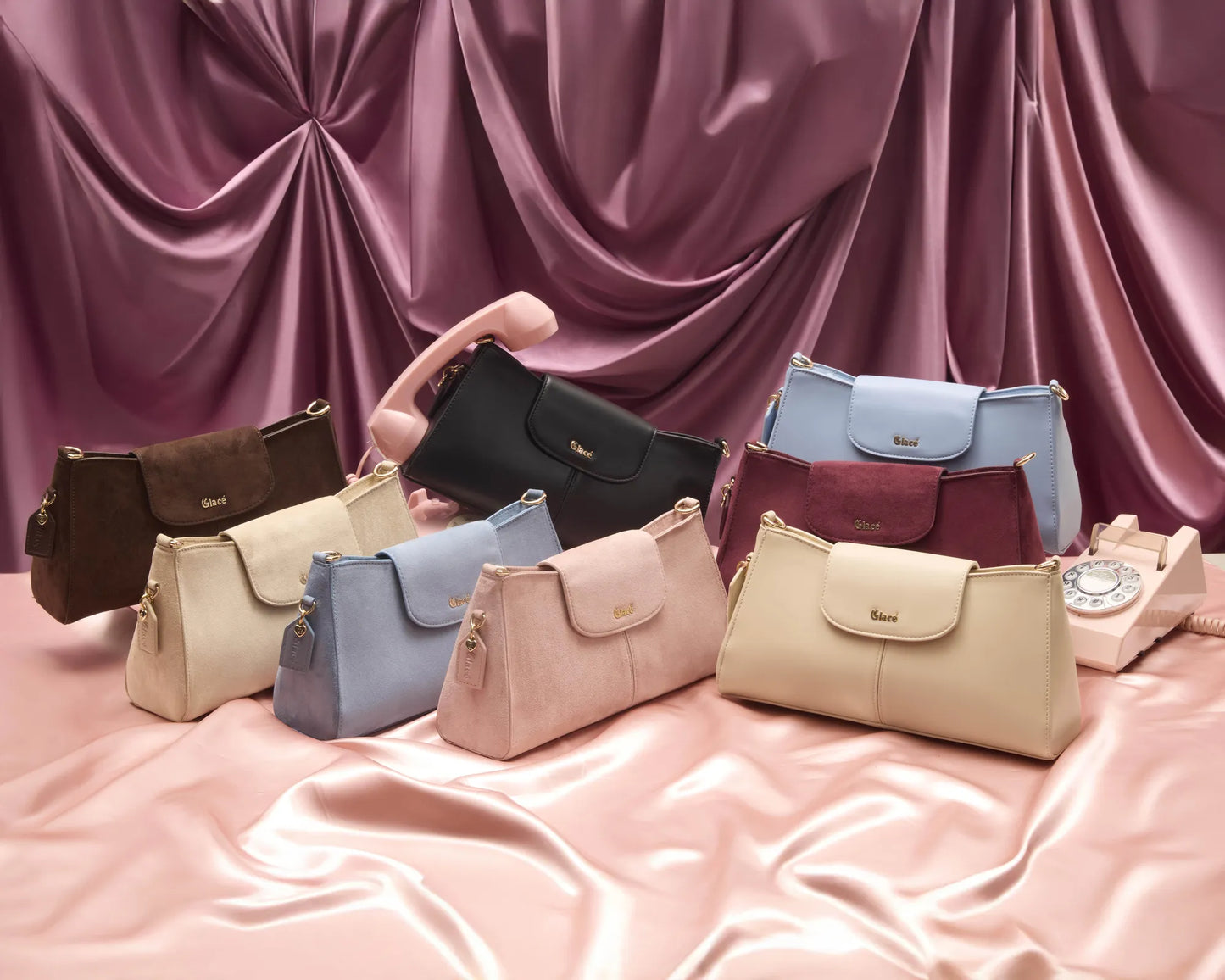 Sac OOB M "Reims" suédine rose
