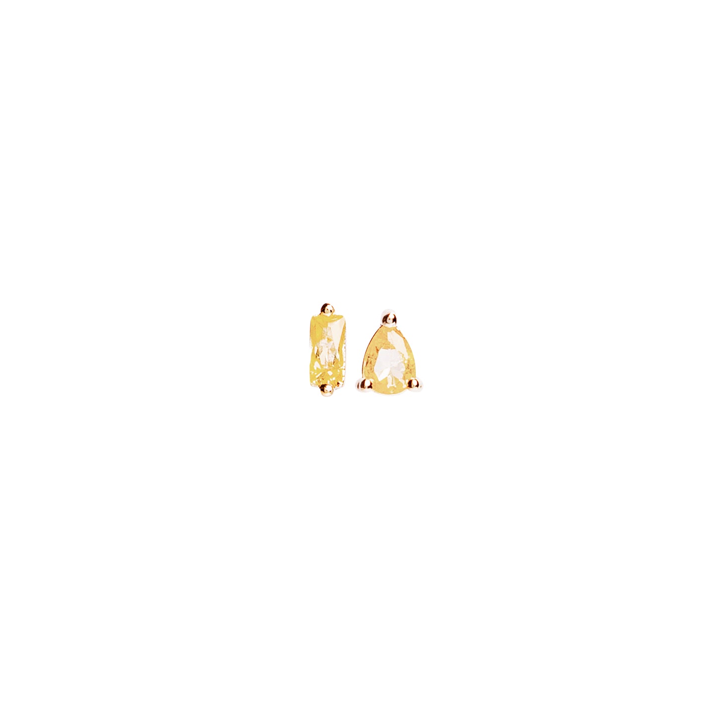 Paire de boucles "Alice" jaune