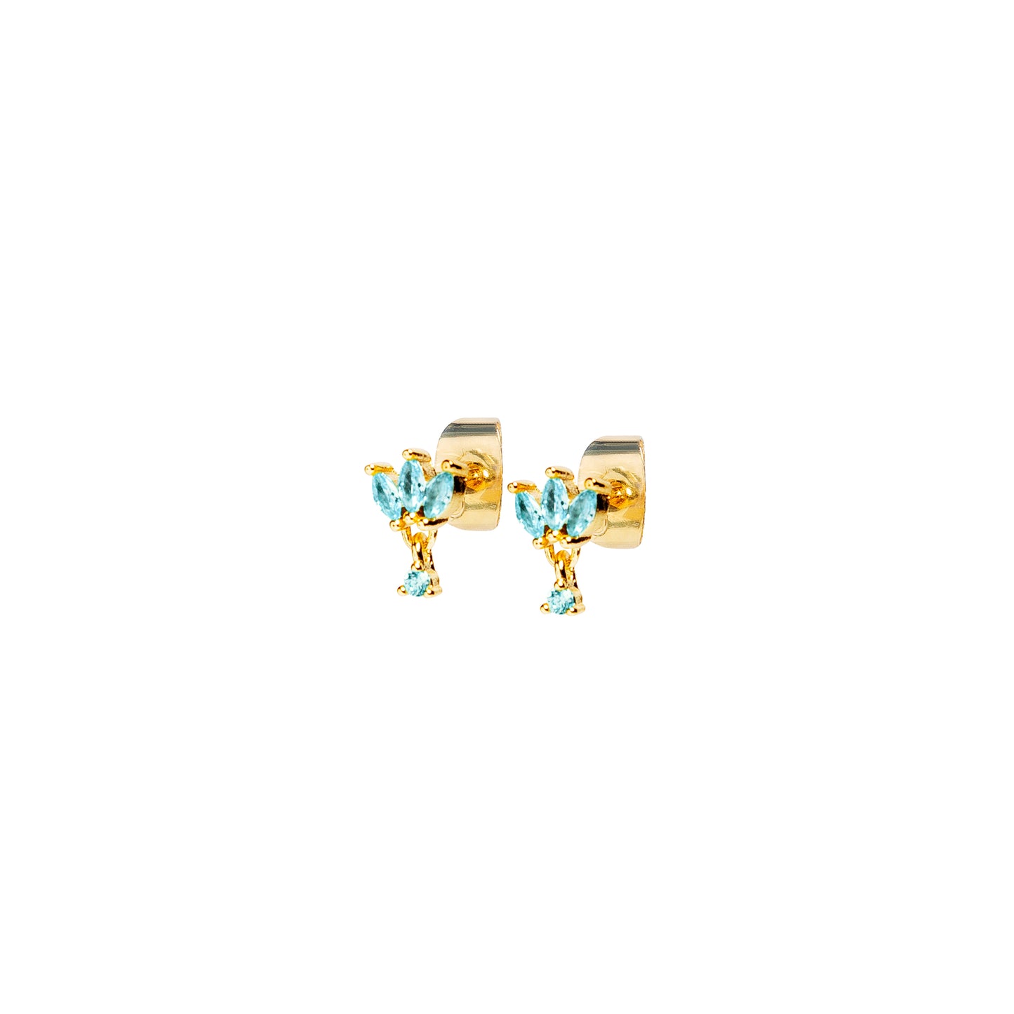 Paire de boucles "Iris" bleue