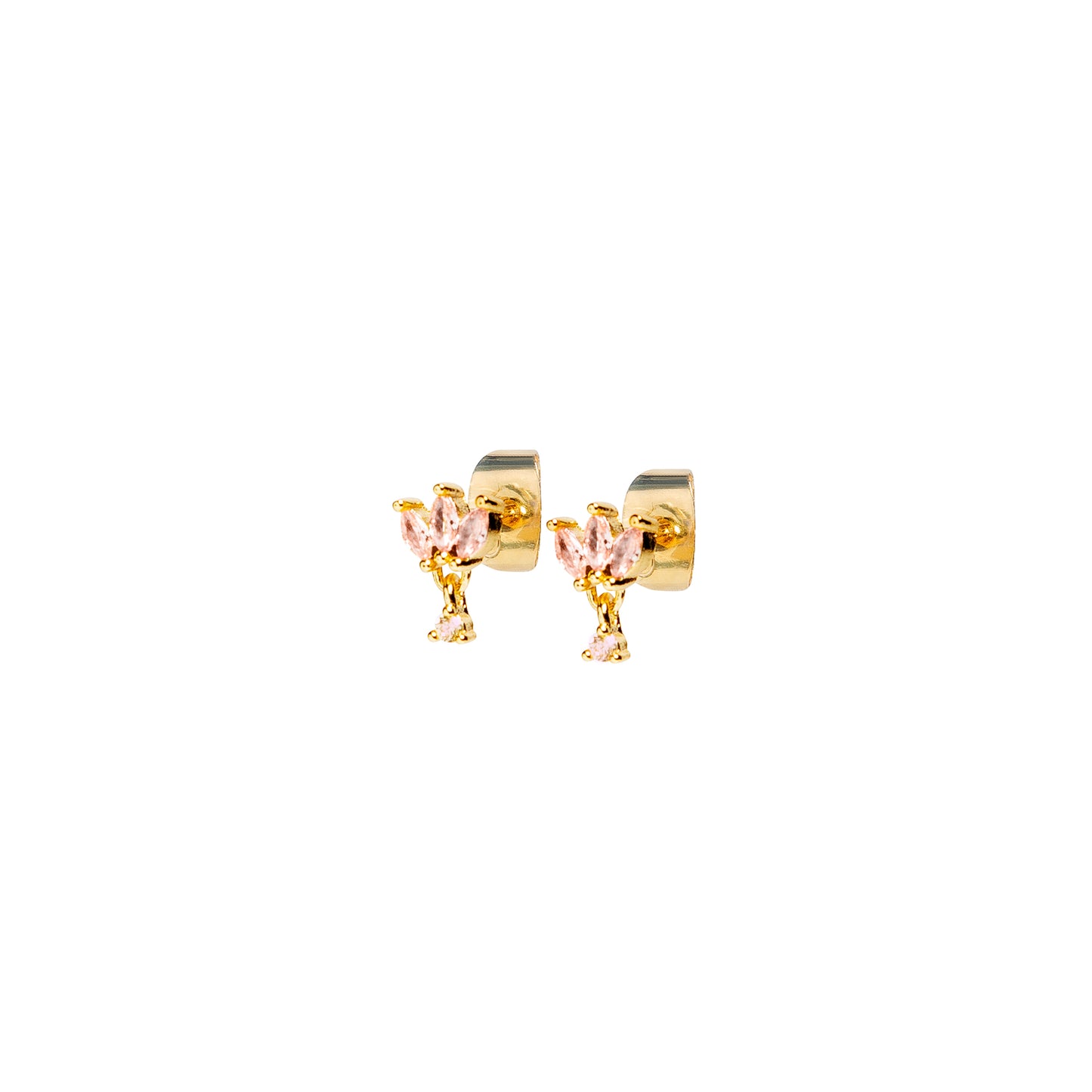 Paire de boucles "Iris" rose