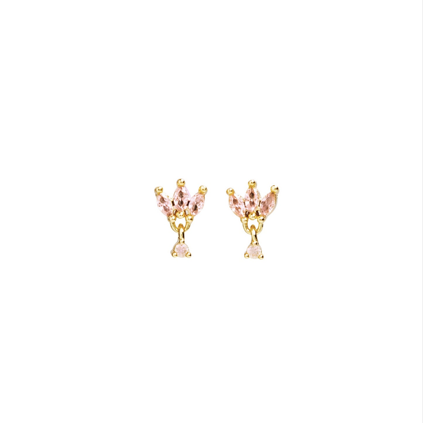 Paire de boucles "Iris" rose