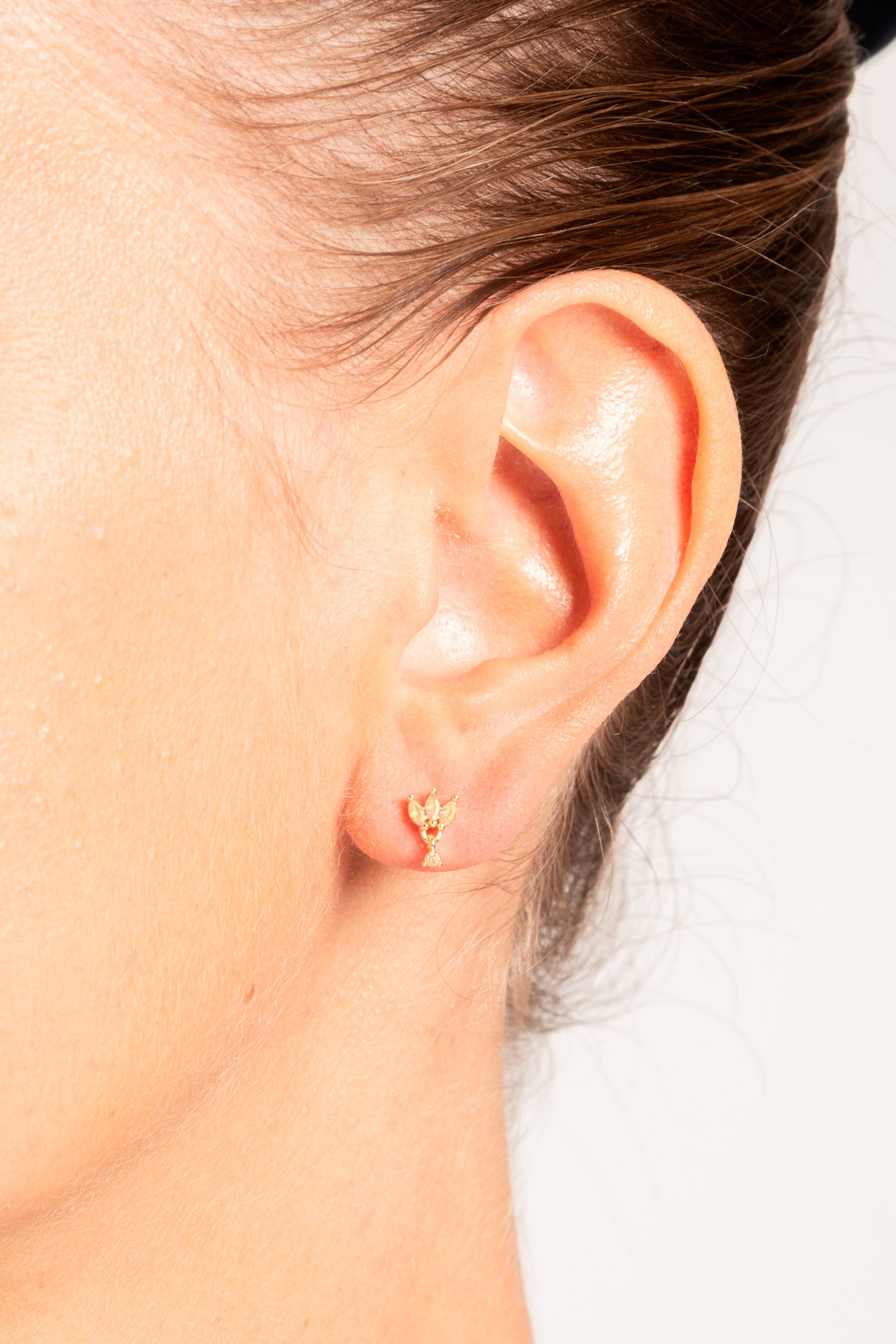 Paire de boucles "Iris" jaune