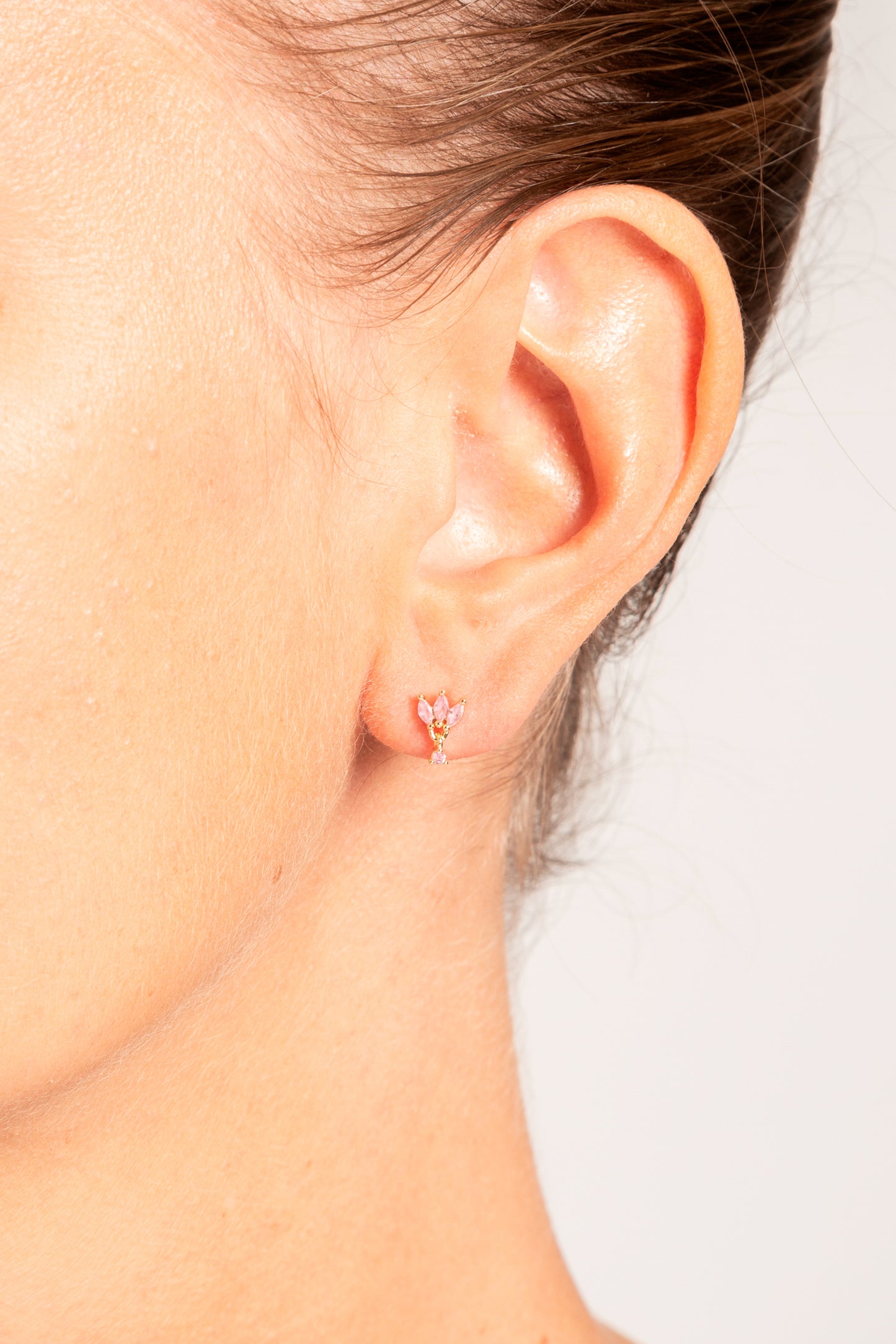 Paire de boucles "Iris" rose