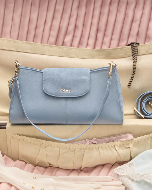 Sac OOB M "Nice" suédine bleu bébé